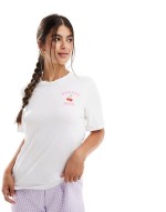 t-shirt with 'cherry bomb' print in white